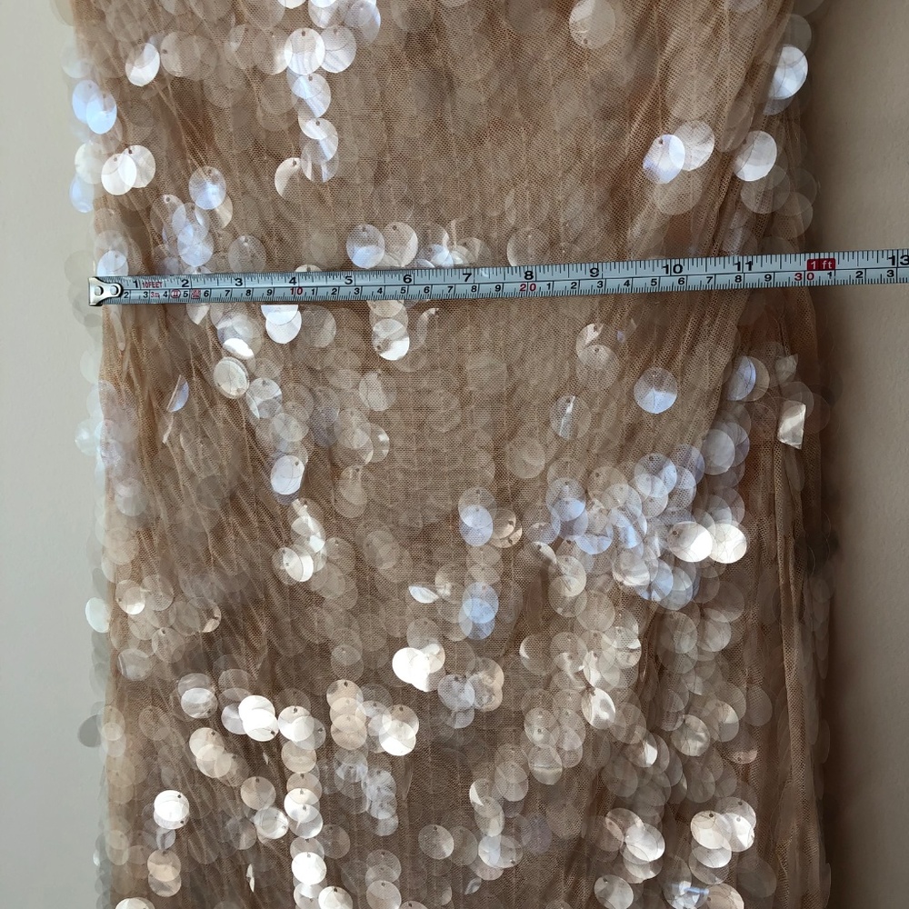 Vintage ZARA - Nude Pink Sequins Strapless Formal - Size Medium - STUNNING - Picture 9 of 11